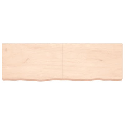 Seinähylly 160x50x(2-6) cm käsittelemätön täysi tammi