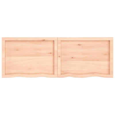 Seinähylly 160x50x(2-6) cm käsittelemätön täysi tammi