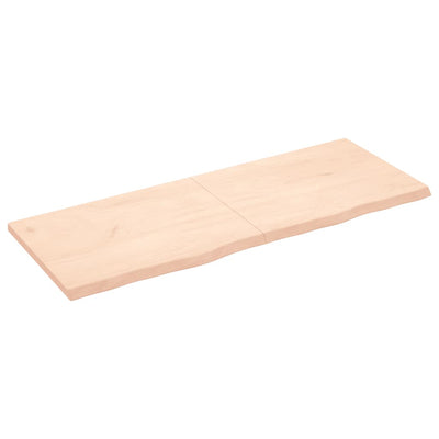 Seinähylly 160x60x(2-4) cm käsittelemätön täysi tammi