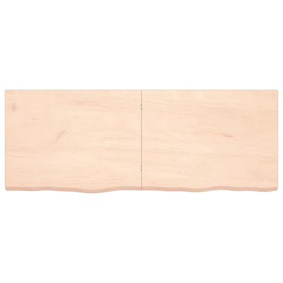 Seinähylly 160x60x(2-4) cm käsittelemätön täysi tammi