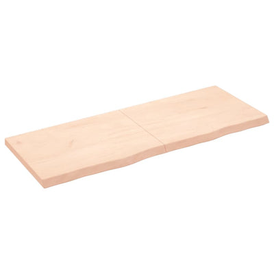 Seinähylly 160x60x(2-6) cm käsittelemätön täysi tammi