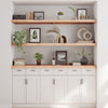 Seinähylly 160x60x(2-6) cm käsittelemätön täysi tammi