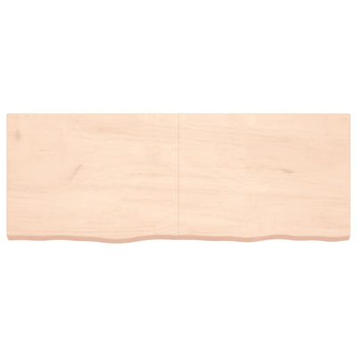 Seinähylly 160x60x(2-6) cm käsittelemätön täysi tammi