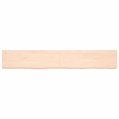 Seinähylly 180x30x(2-6) cm käsittelemätön täysi tammi