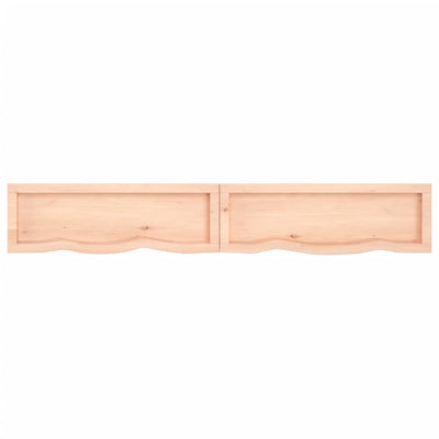 Seinähylly 180x30x(2-6) cm käsittelemätön täysi tammi