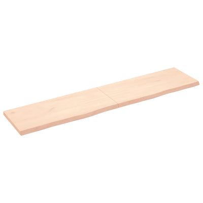 Seinähylly 180x40x(2-4) cm käsittelemätön täysi tammi