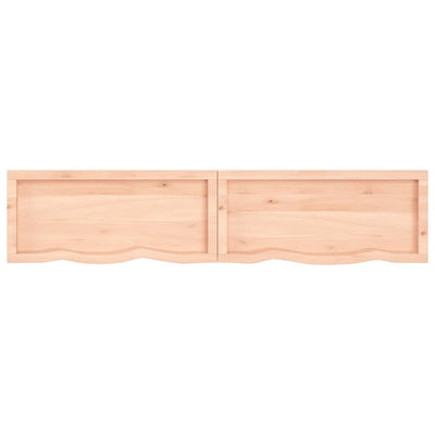 Seinähylly 180x40x(2-4) cm käsittelemätön täysi tammi