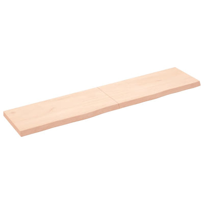 Seinähylly 180x40x(2-6) cm käsittelemätön täysi tammi