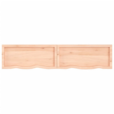 Seinähylly 180x40x(2-6) cm käsittelemätön täysi tammi