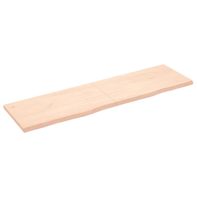 Seinähylly 180x50x(2-4) cm käsittelemätön täysi tammi