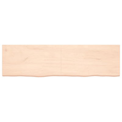 Seinähylly 180x50x(2-4) cm käsittelemätön täysi tammi