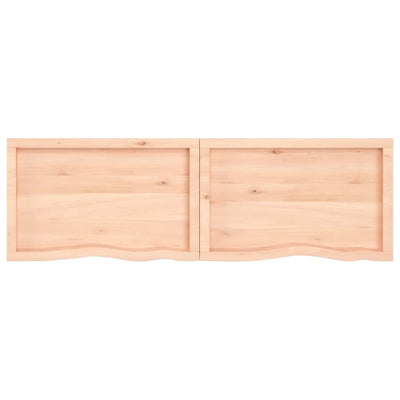 Seinähylly 180x50x(2-4) cm käsittelemätön täysi tammi