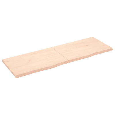 Seinähylly 180x60x(2-4) cm käsittelemätön täysi tammi