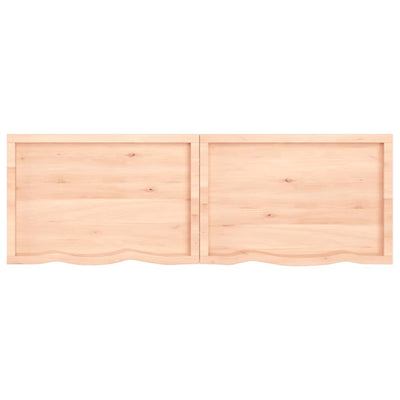 Seinähylly 180x60x(2-4) cm käsittelemätön täysi tammi