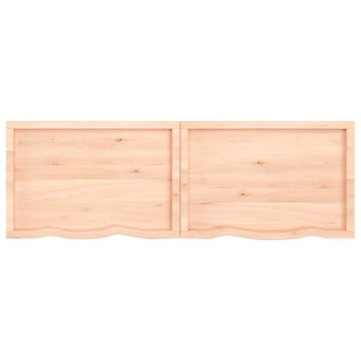 Seinähylly 180x60x(2-6) cm käsittelemätön täysi tammi