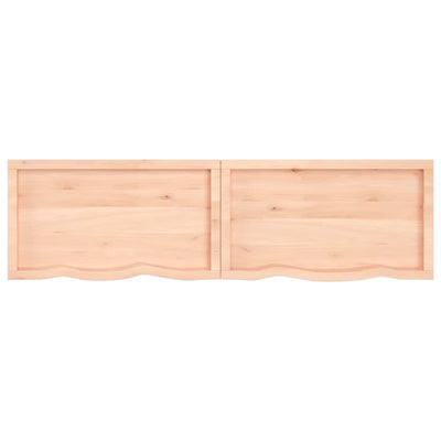 Seinähylly 200x50x(2-6) cm käsittelemätön täysi tammi