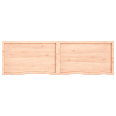 Seinähylly 200x60x(2-4) cm käsittelemätön täysi tammi