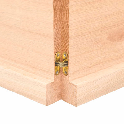 Seinähylly 200x60x(2-4) cm käsittelemätön täysi tammi