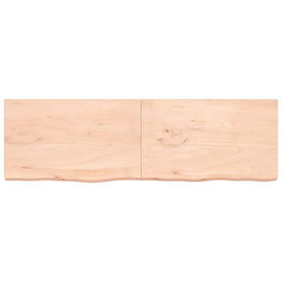 Seinähylly 200x60x(2-6) cm käsittelemätön täysi tammi