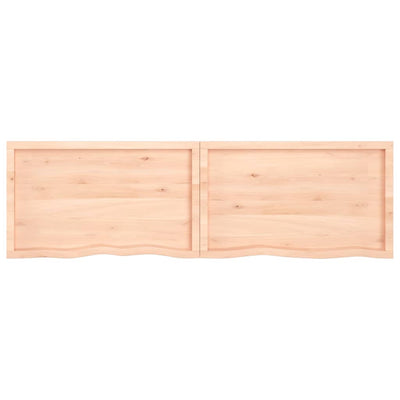 Seinähylly 200x60x(2-6) cm käsittelemätön täysi tammi