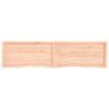 Seinähylly 220x50x(2-4) cm käsittelemätön täysi tammi