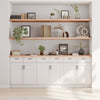 Seinähylly 220x60x(2-4) cm käsittelemätön täysi tammi