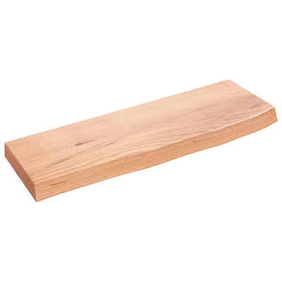 Seinähylly vaaleanruskea 60x20x4 cm käsitelty täystammi