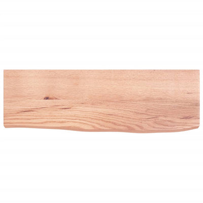 Seinähylly vaaleanruskea 60x20x4 cm käsitelty täystammi