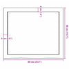 Seinähylly vaaleanruskea 60x50x(2-6) cm käsitelty täystammi