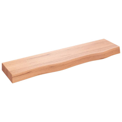 Seinähylly vaaleanruskea 80x20x6 cm käsitelty täystammi