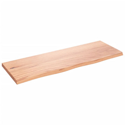 Seinähylly vaaleanruskea 80x30x2 cm käsitelty täystammi