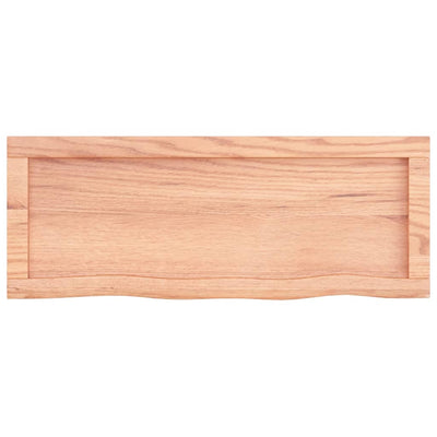 Seinähylly vaaleanruskea 80x30x(2-4) cm käsitelty täystammi