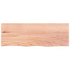 Seinähylly vaaleanruskea 80x30x(2-6) cm käsitelty täystammi