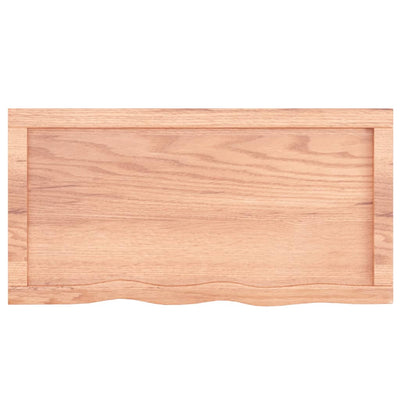 Seinähylly vaaleanruskea 80x40x(2-6) cm käsitelty täystammi