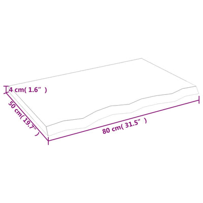 Seinähylly vaaleanruskea 80x50x(2-4) cm käsitelty täystammi