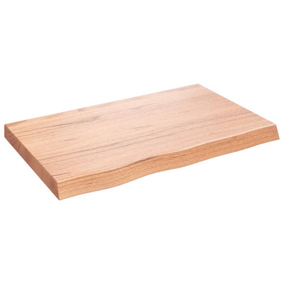 Seinähylly vaaleanruskea 80x50x(2-6) cm käsitelty täystammi