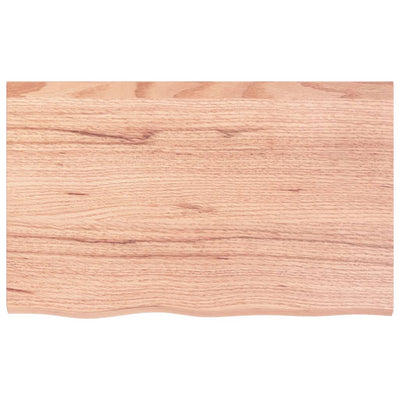 Seinähylly vaaleanruskea 80x50x(2-6) cm käsitelty täystammi