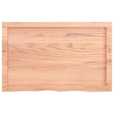 Seinähylly vaaleanruskea 80x50x(2-6) cm käsitelty täystammi