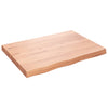 Seinähylly vaaleanruskea 80x60x(2-6) cm käsitelty täystammi