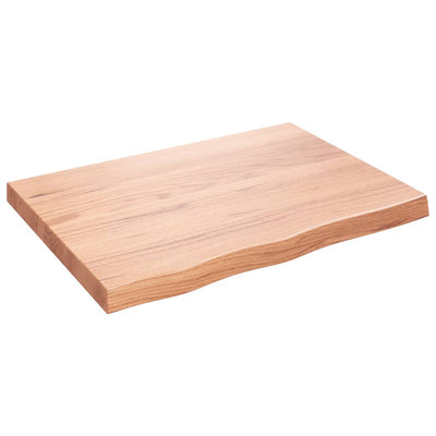 Seinähylly vaaleanruskea 80x60x(2-6) cm käsitelty täystammi