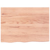 Seinähylly vaaleanruskea 80x60x(2-6) cm käsitelty täystammi