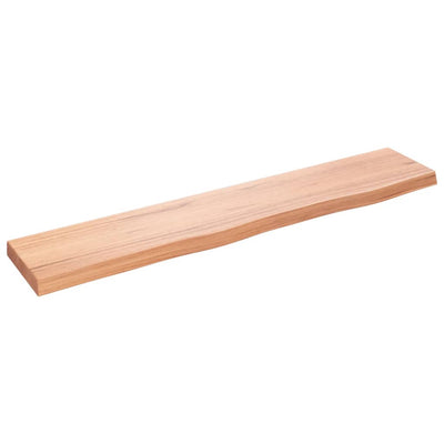 Seinähylly vaaleanruskea 100x20x4 cm käsitelty täystammi