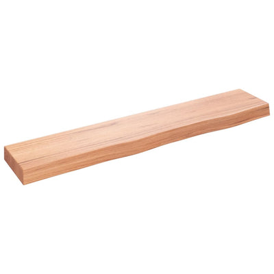 Seinähylly vaaleanruskea 100x20x6 cm käsitelty täystammi