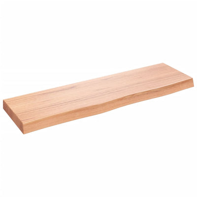 Seinähylly vaaleanruskea 100x30x(2-6) cm käsitelty täystammi