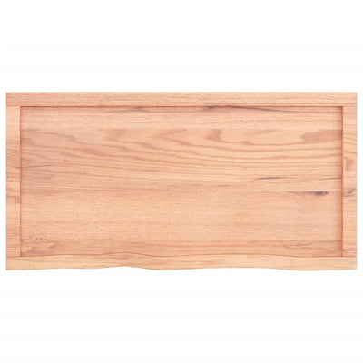 Seinähylly vaaleanruskea 100x50x(2-4) cm käsitelty täystammi