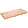 Seinähylly vaaleanruskea 100x50x(2-6) cm käsitelty täystammi