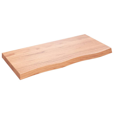 Seinähylly vaaleanruskea 100x50x(2-6) cm käsitelty täystammi