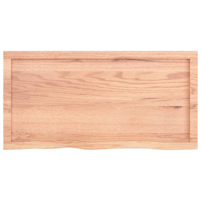 Seinähylly vaaleanruskea 100x50x(2-6) cm käsitelty täystammi