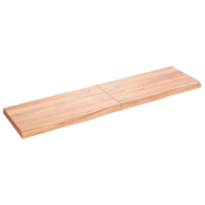 Seinähylly vaaleanruskea 120x30x(2-4) cm käsitelty täystammi