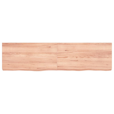 Seinähylly vaaleanruskea 120x30x(2-6) cm käsitelty täystammi